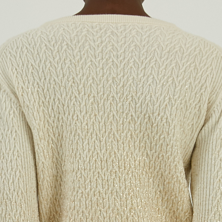 冬季定制 100% 羊毛烫印印花绞花针织套头毛衣