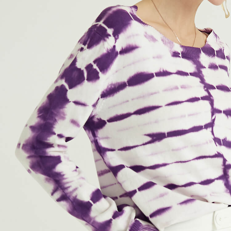 新款高品质时尚简约白色紫色女式套头衫女